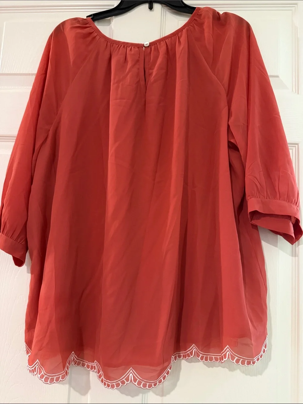 Soft Surroundings Rust Floral Embroidered Tunic - Picture 3 of 3